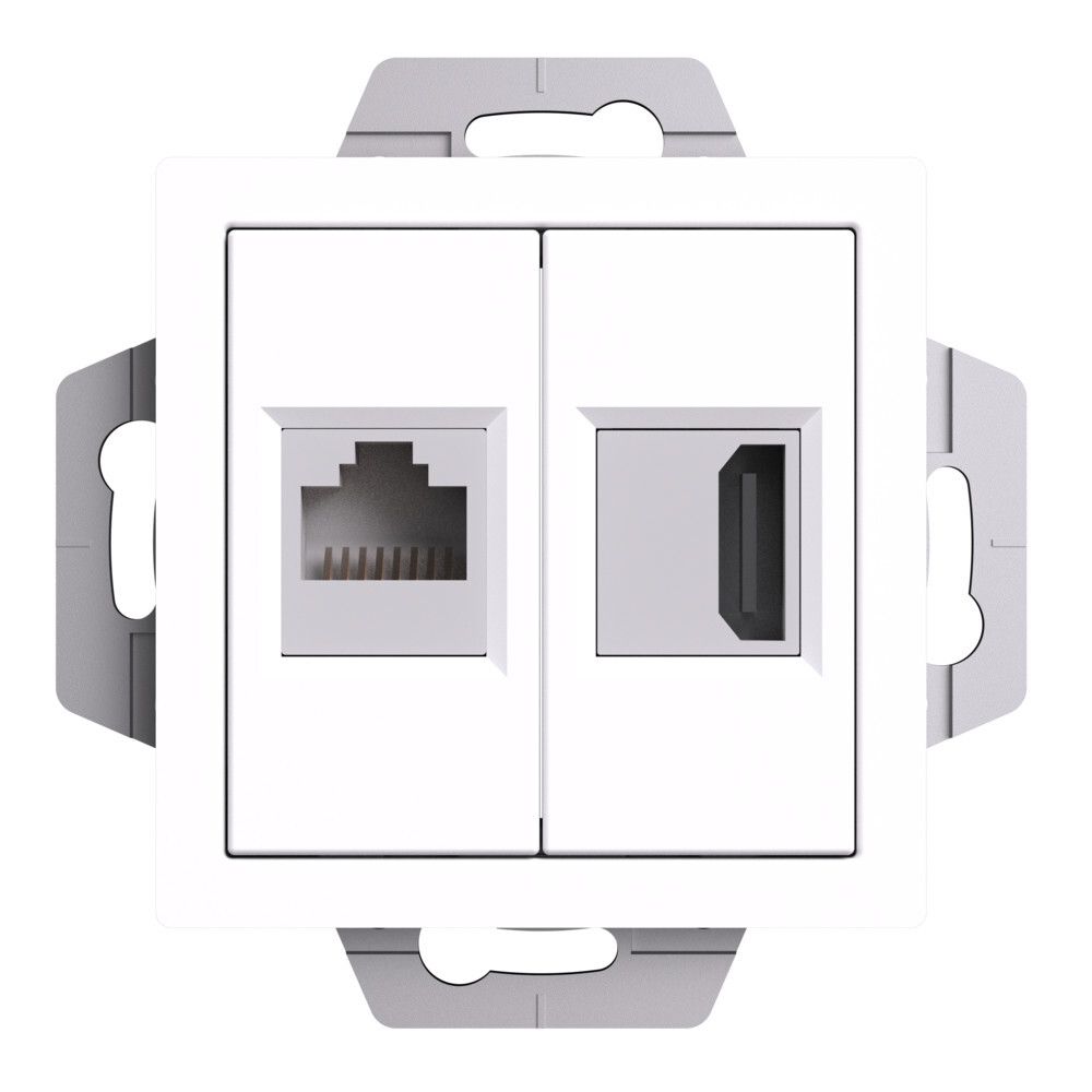 Розетка компьютерная скрытой установки HDMI+RJ45 Systeme Electric (Schneider Electric) Atlas Design, белый ATN000182