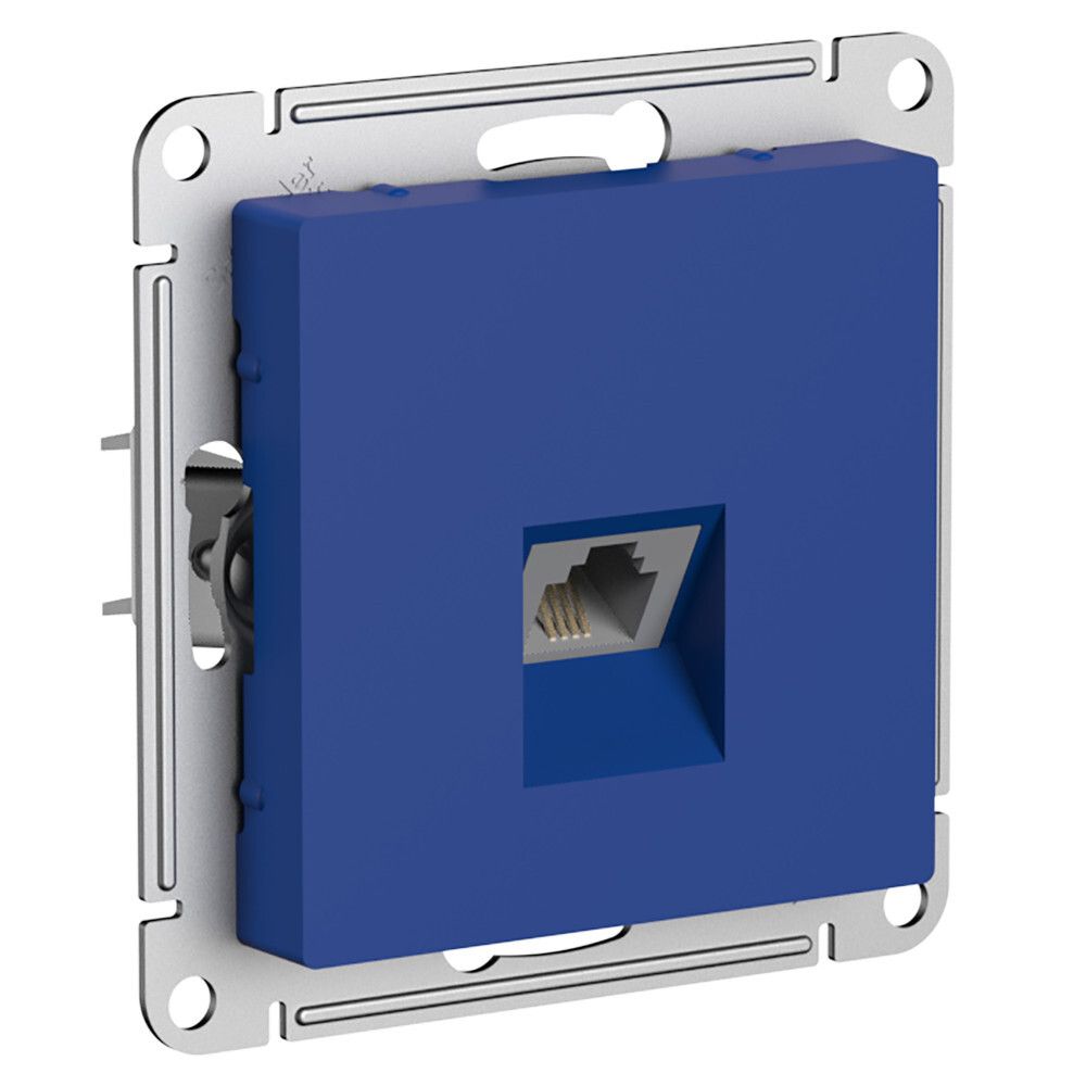 Розетка телефонная скрытой установки Systeme Electric (Schneider Electric) AtlasDesign, аквамарин ATN001181