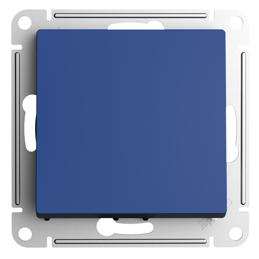 Выключатель 1-клавишный с самовозвратом Systeme Electric (Schneider Electric) AtlasDesign, аквамарин, ATN001115