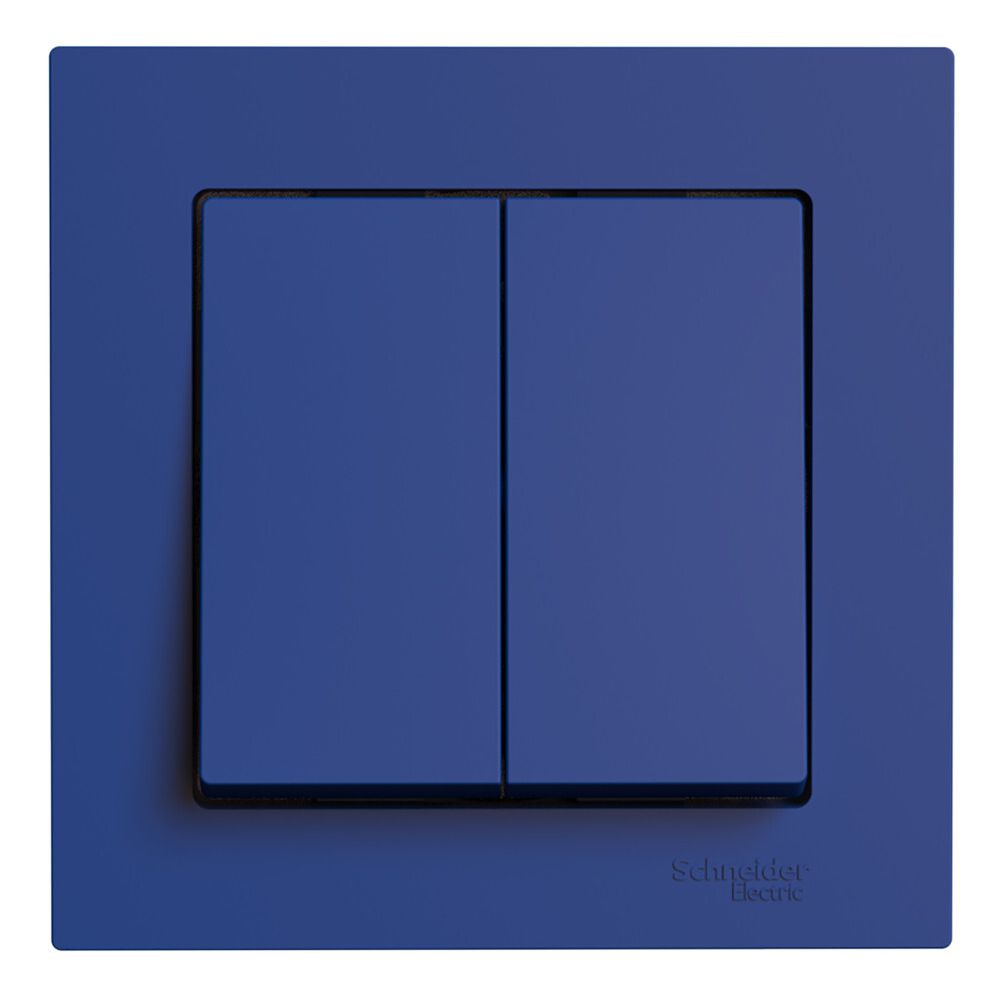 Выключатель 2-клавишный Systeme Electric (Schneider Electric) AtlasDesign, аквамарин ATN001152