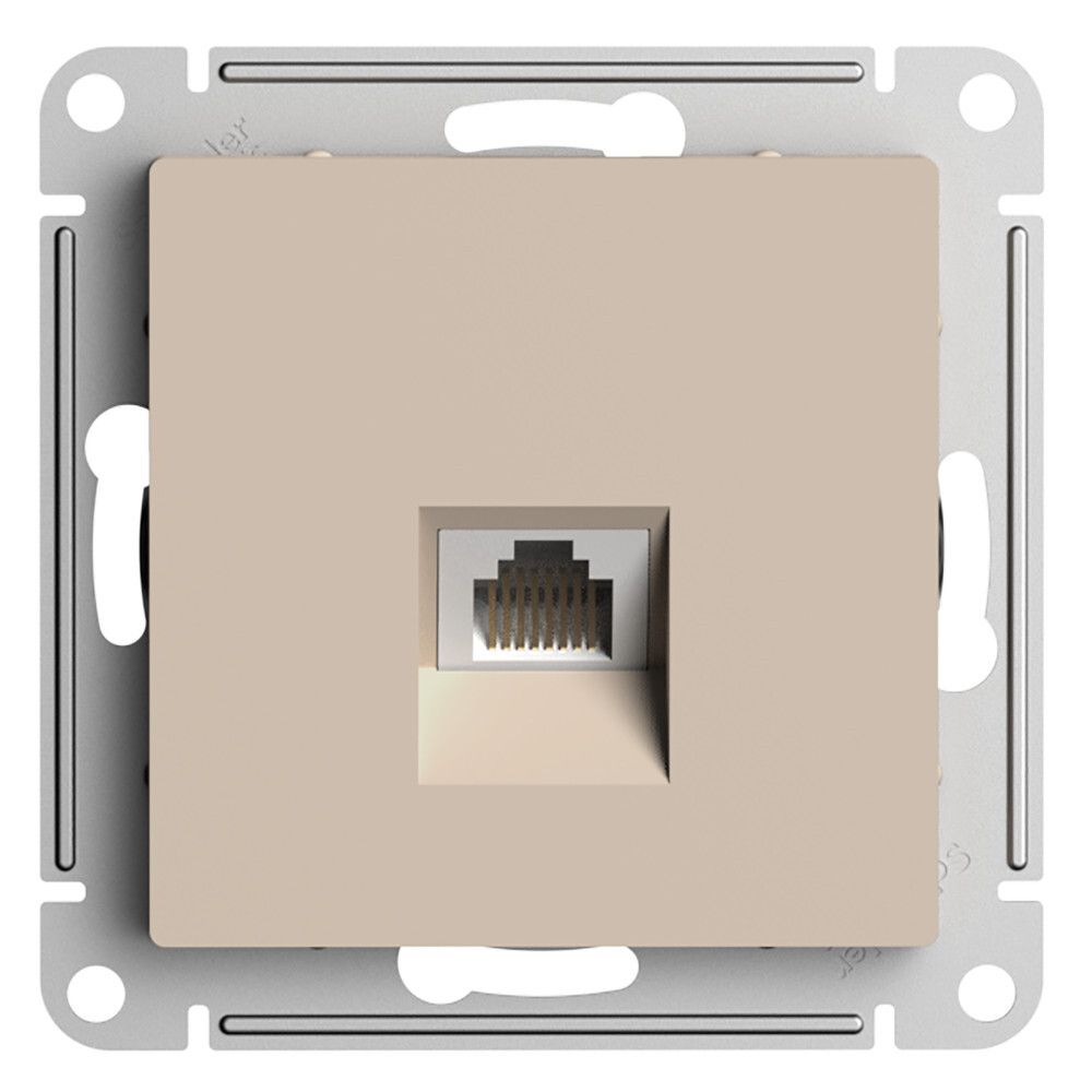 Розетка компьютерная скрытой установки Systeme Electric (Schneider Electric) AtlasDesign, песочный ATN001286