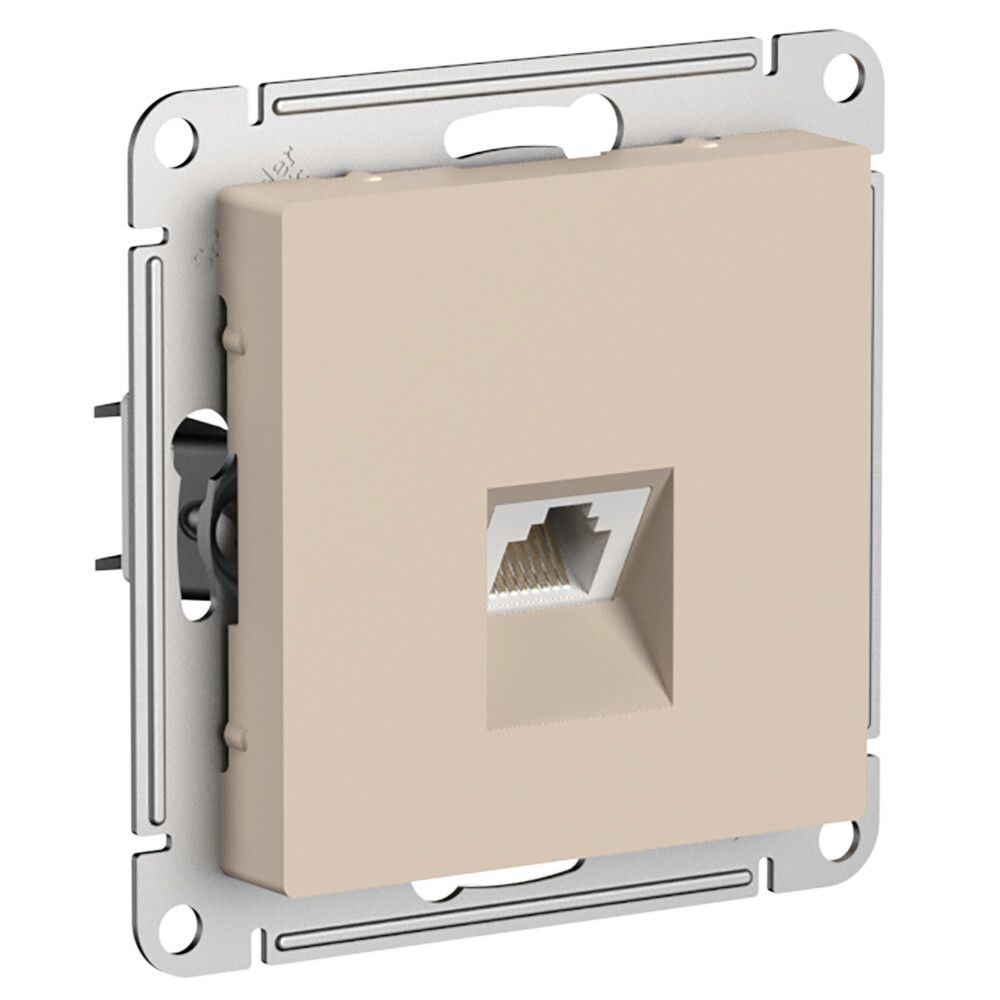 Розетка компьютерная скрытой установки Systeme Electric (Schneider Electric) AtlasDesign, песочный ATN001286