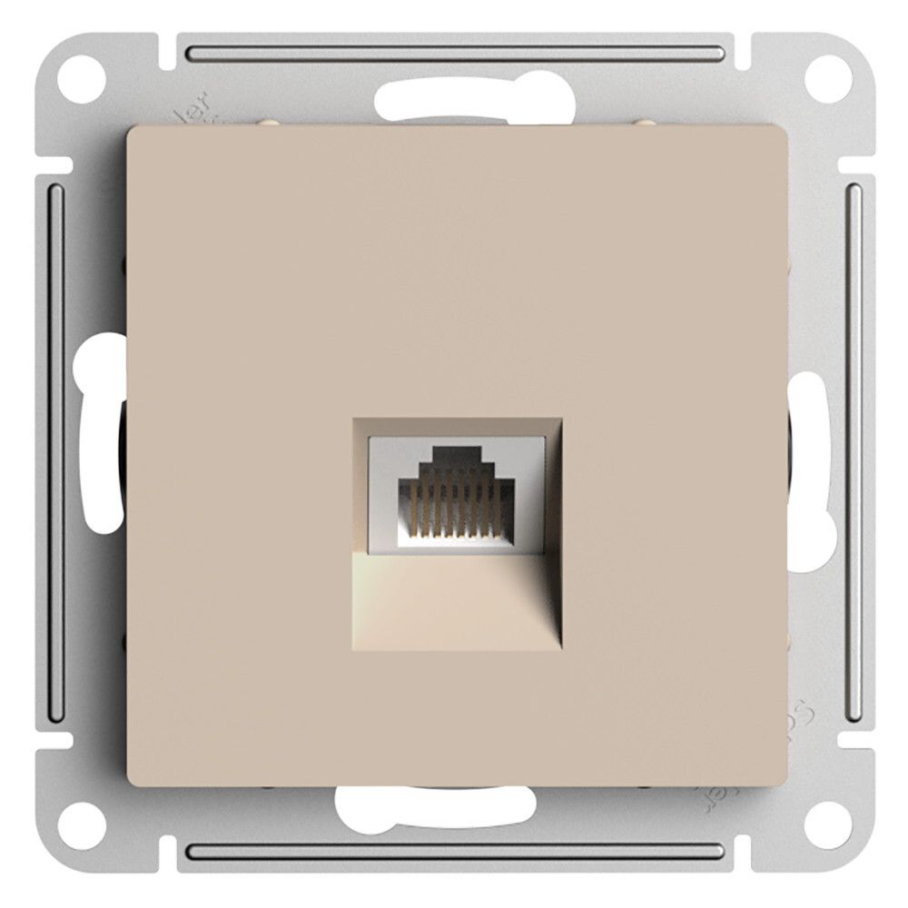 Розетка компьютерная скрытой установки Systeme Electric (Schneider Electric) AtlasDesign, песочный ATN001283