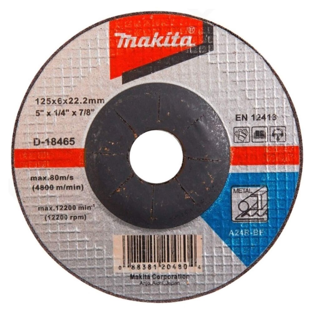 Шлифовальный диск Makita, по металлу, 125x22.2, D-18465