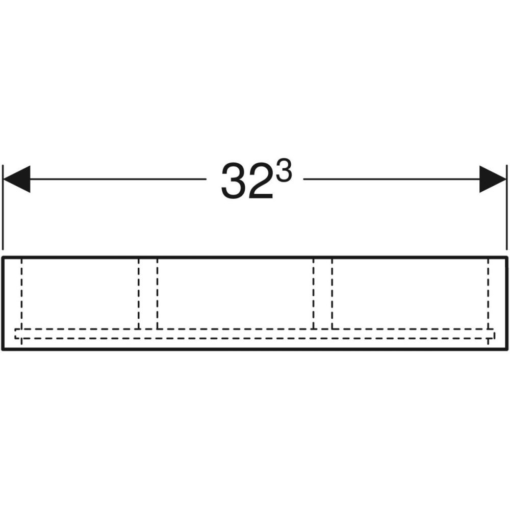 Перегородка для выдвижного ящика Geberit h-образная, темно-серый, 500.677.00.1