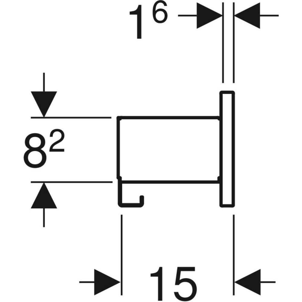 Настенная полка Geberit Smyle Square пекан, 500.362.JR.1