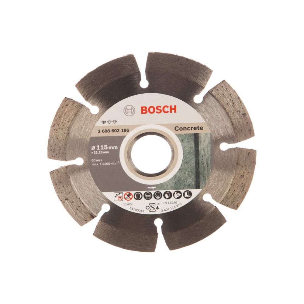Диск алмазный по бетону Bosch 115х22,2 мм, 2608602196 