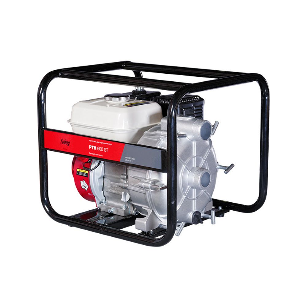 Бензиновая мотопомпа Fubag PTH 600 ST, для загрязненной воды, 2900 Вт, 4.8 л.с., 118 см³, 838216