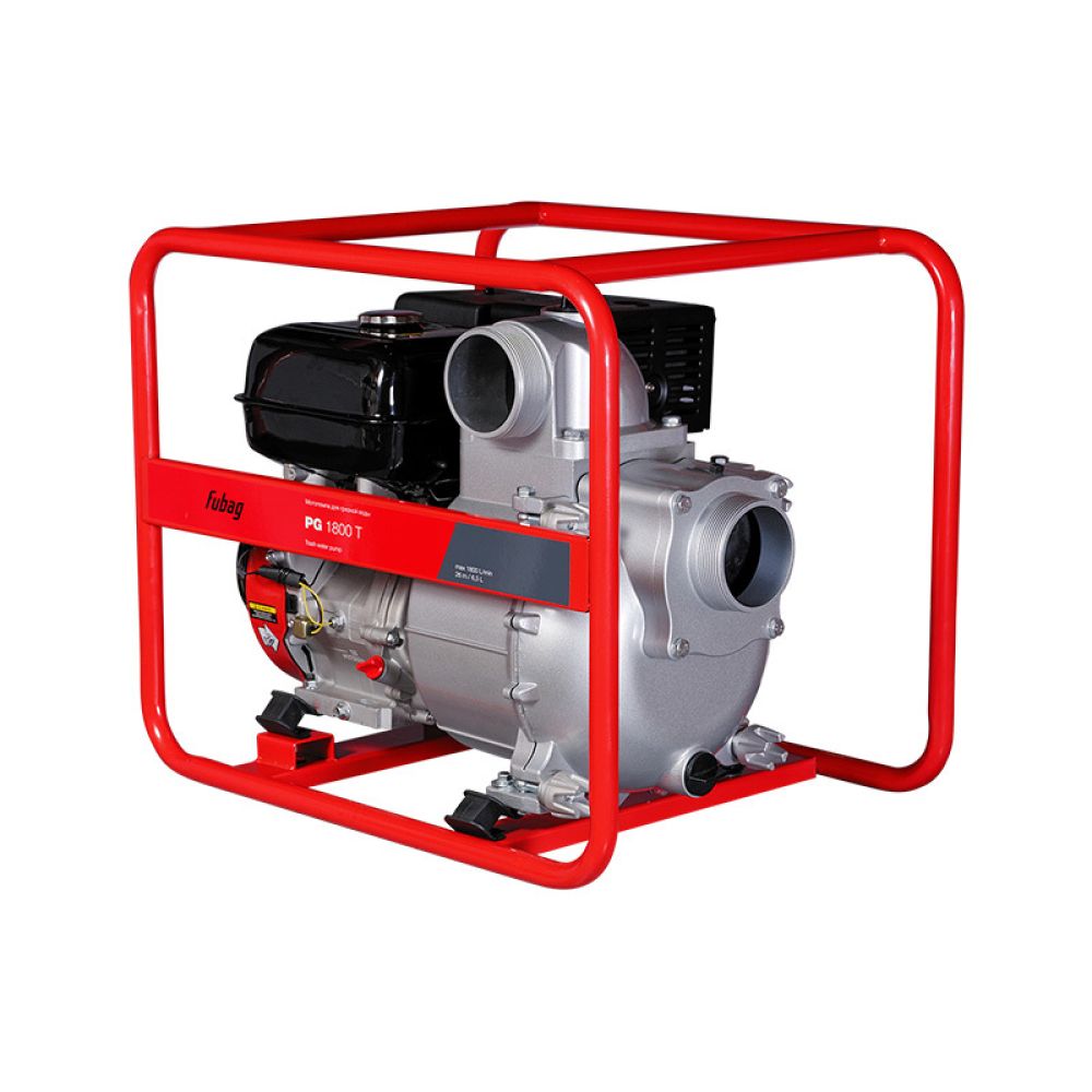 Бензиновая мотопомпа Fubag PG 1800 T, для сильнозагрязненной воды, 9560 Вт, 13 л.с., 420 см³, 838248