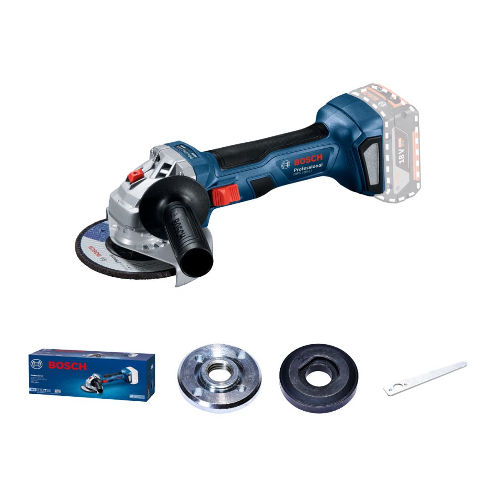 Аккумуляторная углошлифовальная машина Bosch GWS 180-LI, без АКБ и ЗУ, 06019H9020