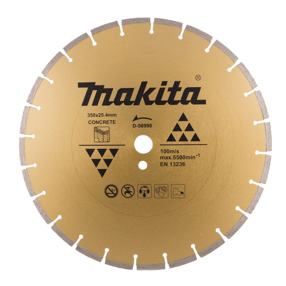 Алмазный диск Makita сегментированный по бетону, 350x20/25.4 мм, D-56998