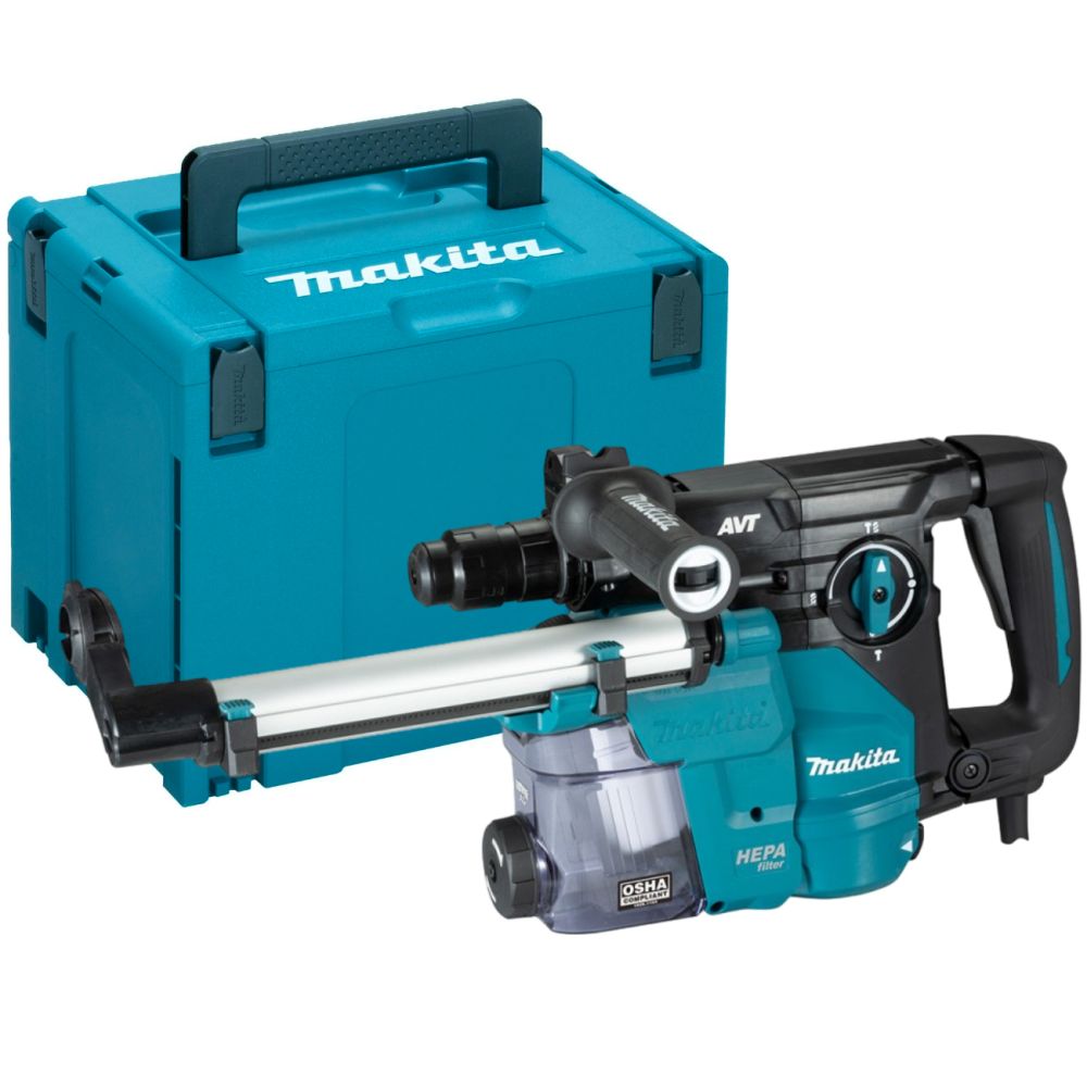 Перфоратор Makita SDS-Plus 3,9 Дж, 4500 уд/мин, в кейсе MakPac, HR3012FCWJ