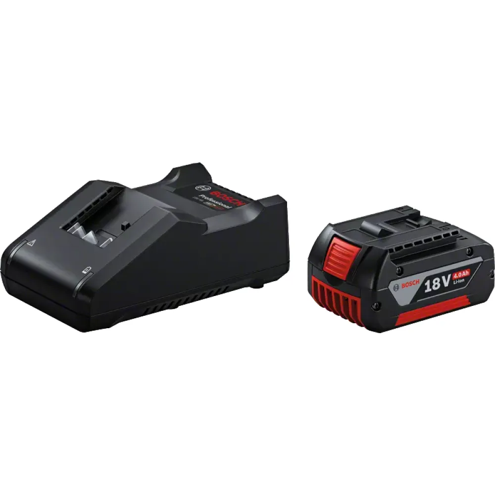 Набор Bosch: 1 аккумулятор GBA, Li-Ion, 18 B, 4 Aч и зарядное устройство GAL 18V-40 Professional, 18 B, 4 A, 1600A01B9Y