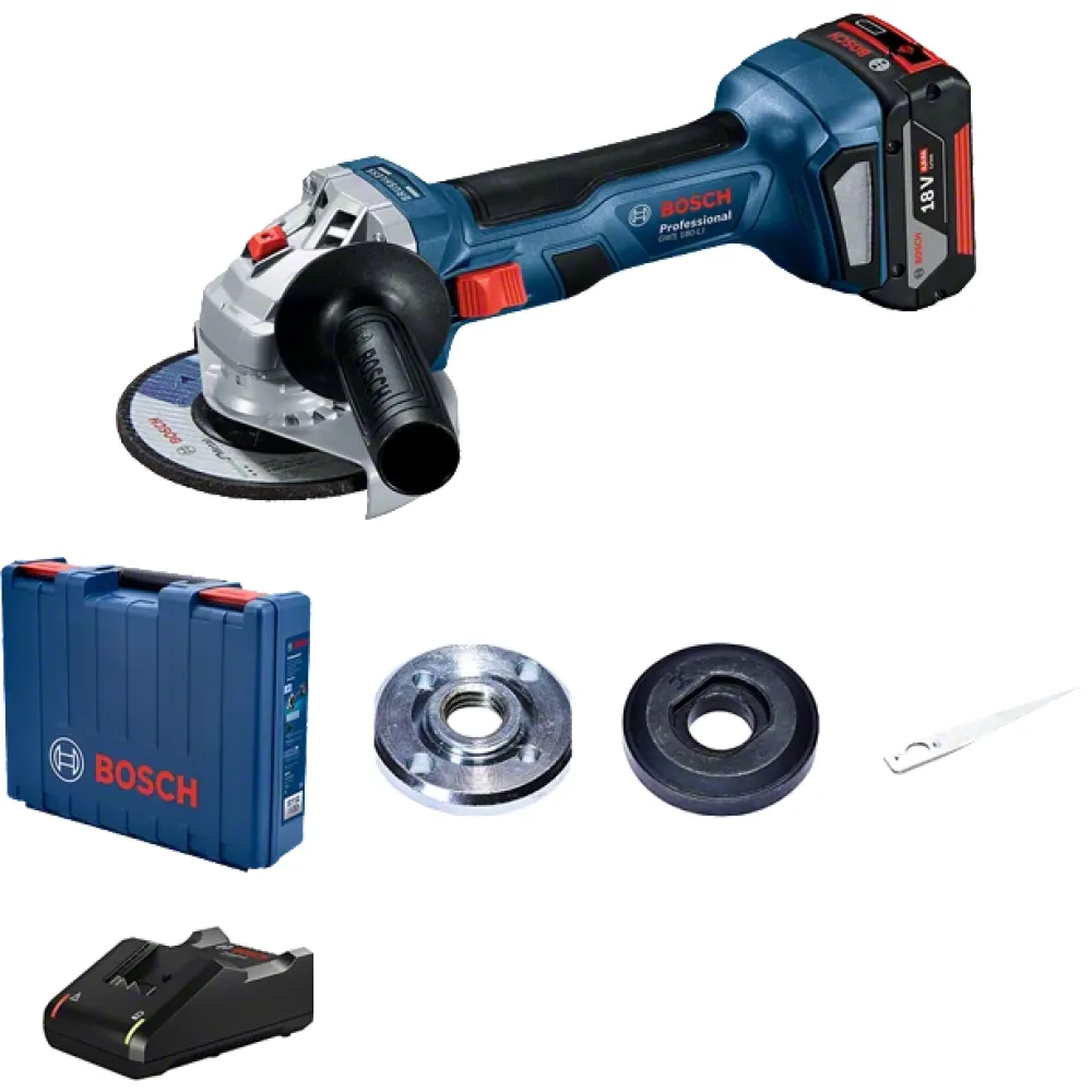 Угловая шлифмашина Bosch GWS 180-LI PROFESSIONAL, 125 мм, 18 В, 11000 об/мин, 06019H9025