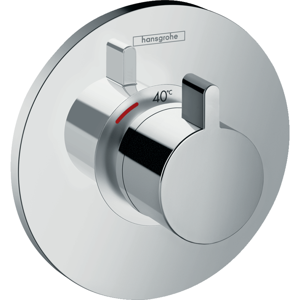 Внешняя часть термостата для душа hansgrohe Ecostat S скрытого монтажа 15756000, хром