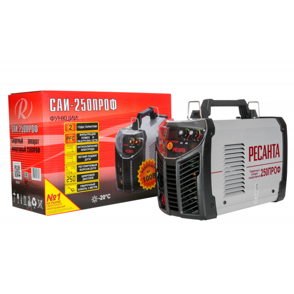 Сварочный аппарат Ресанта САИ-250ПРОФ, 250 А, 65/31