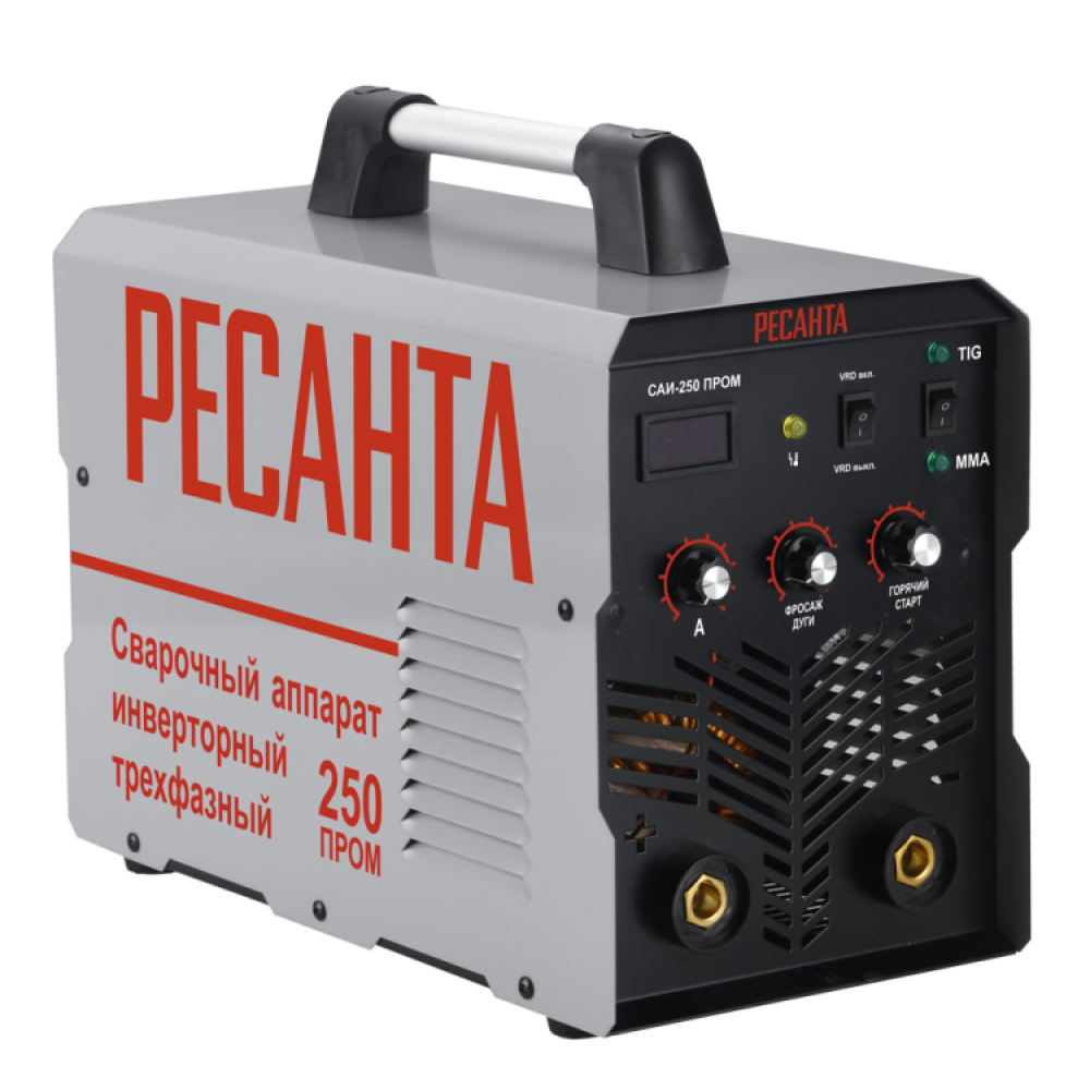 Сварочный аппарат инверторный Ресанта САИ-250 ПРОМ, 250 А, 65/133