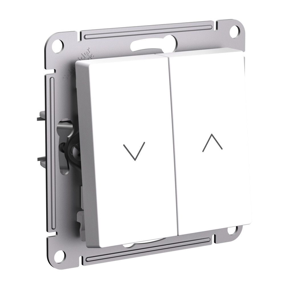 Выключатель для жалюзи 2-клавишный Systeme Electric (Schneider Electric) Atlas Design 10А, лотос ATN001319