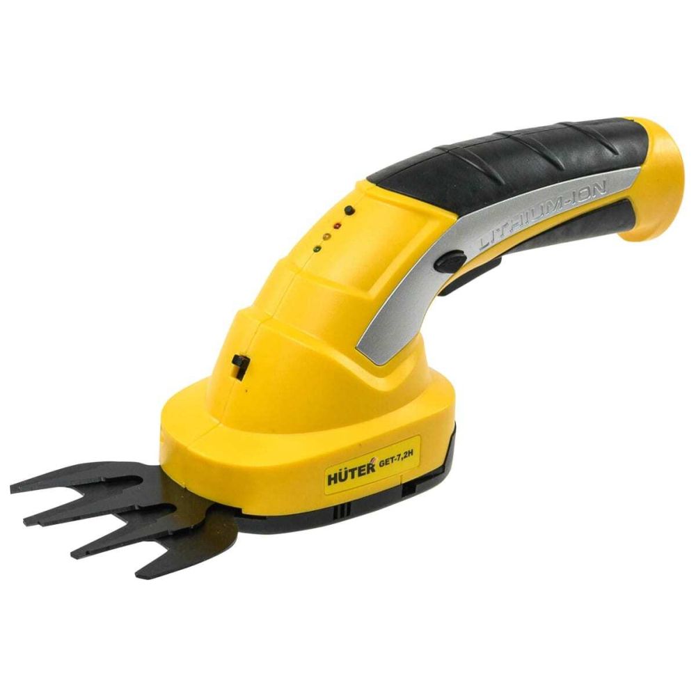 Аккумуляторный электрический триммер-кусторез Huter GET-7,2H, 7.2 В, 1100 об/мин, с АКБ 1.5 Ач и ЗУ, 70/1/39
