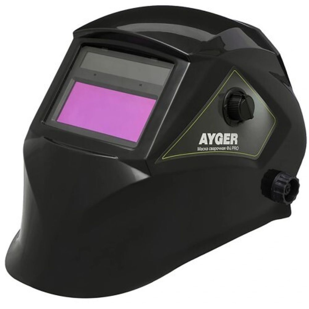 Сварочная маска AYGER Ф4 Pro, "хамелеон", 90х35 мм