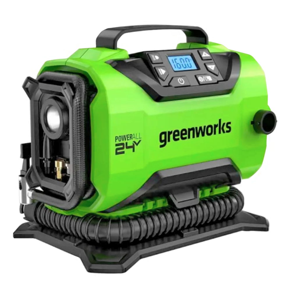 Аккумуляторный компрессор Greenworks ACG301, 24 В, 11 бар, без АКБ и ЗУ, в сумке, 3400807