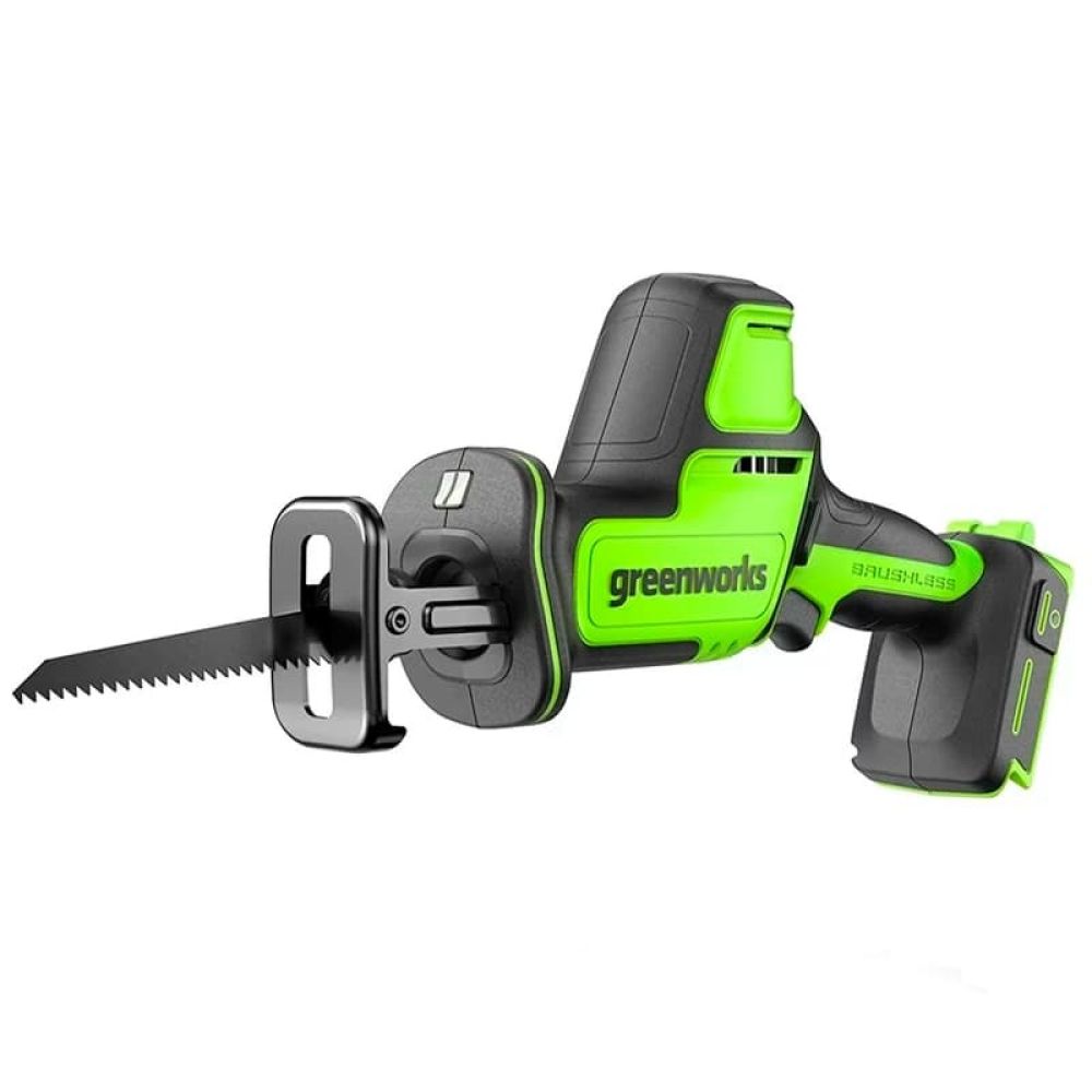 Пила сабельная аккумуляторная Greenworks GPT-CRS-25, 24V, бесщеточная, без АКБ и ЗУ, 1200507