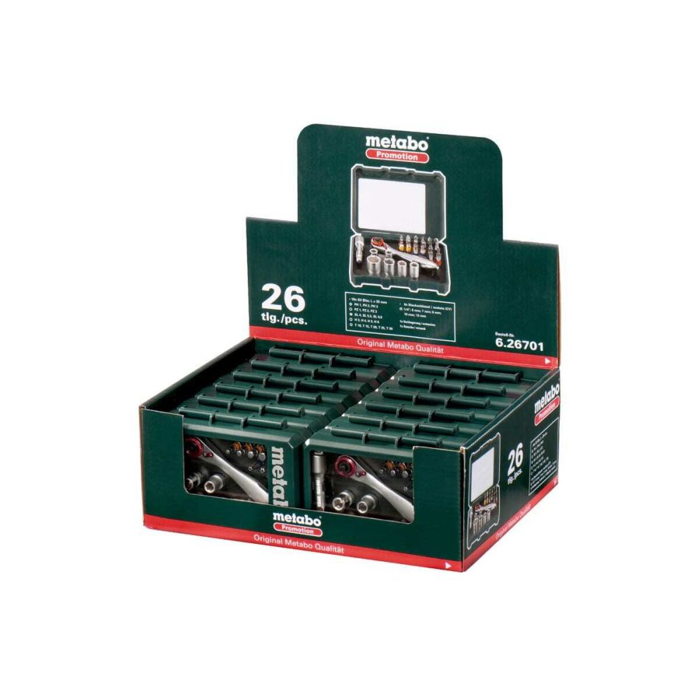 Набор бит и головок Metabo, 26 предметов, 626701000