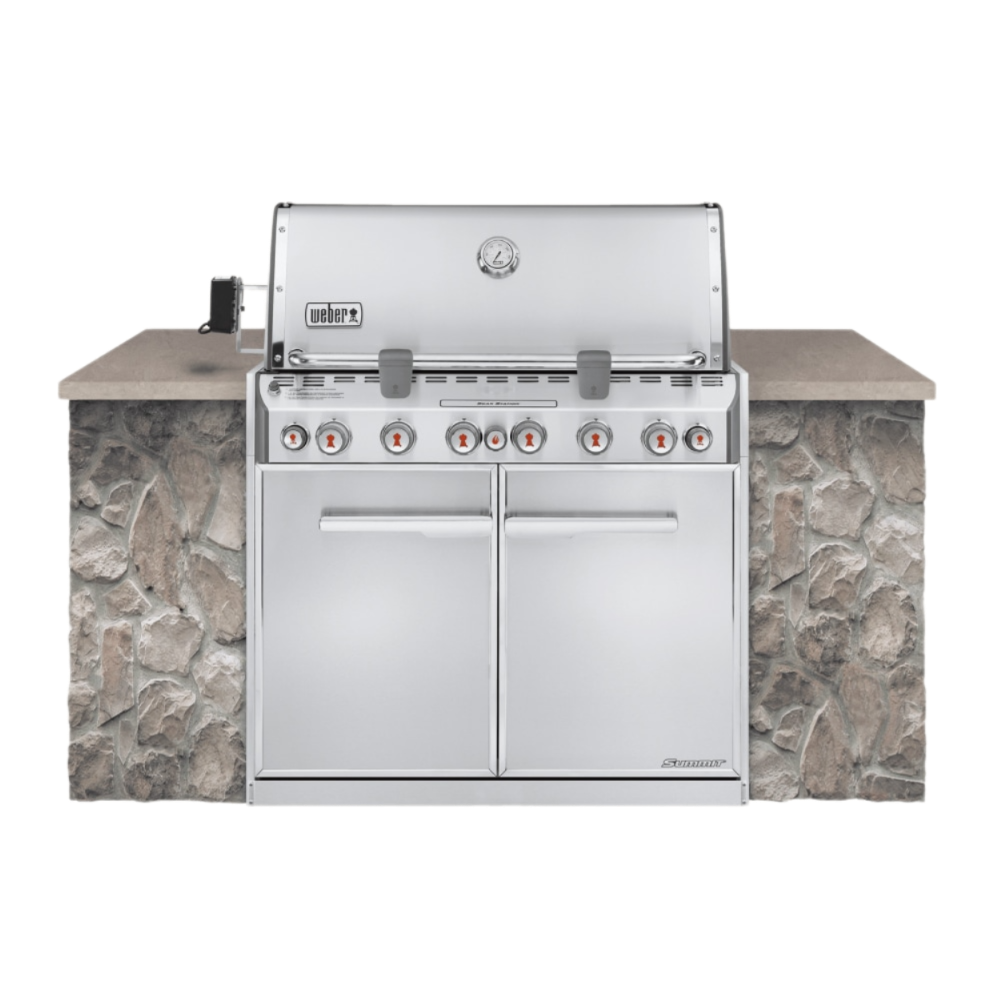 Встраиваемый газовый гриль Weber Summit S-660 GBS нержавеющая сталь, 7360075