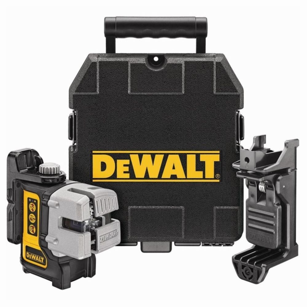 Линейный лазерный нивелир DEWALT, на батарейках, самовыравнивающийся, зеленый, 20 м, в кейсе, DW089CG