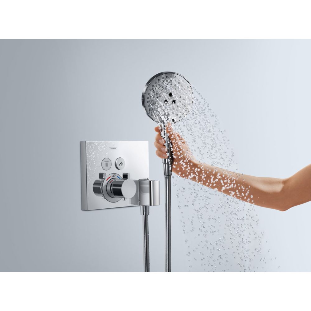 Внешняя часть термостата для душа hansgrohe ShowerSelect скрытого монтажа 15765000, хром