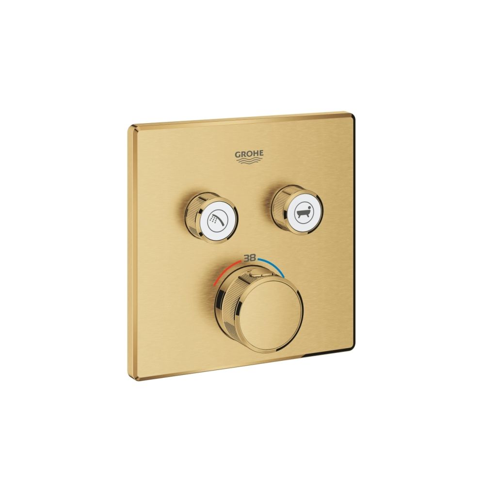 Внешняя часть термостата для ванны и душа GROHE Grohtherm SmartControl на 2 потребителя, холодный рассвет матовый (29124GN0)
