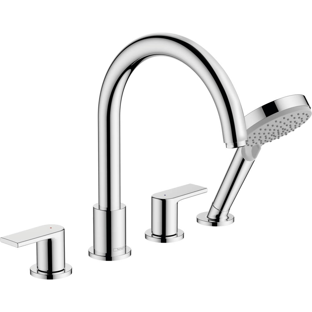 Внешняя часть смесителя для ванны hansgrohe Vernis Shape на край ванны на 4 отверстия 71459000, хром