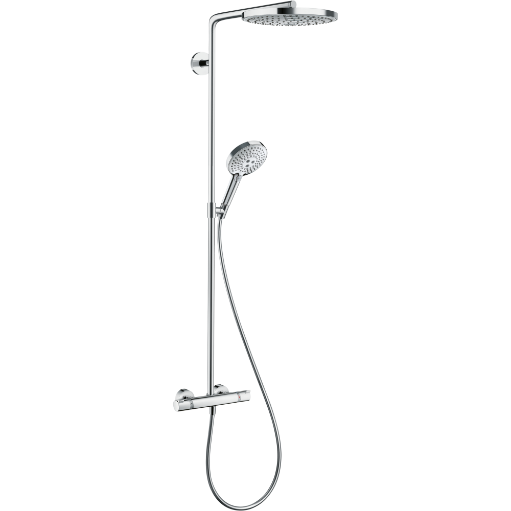 Душевая система hansgrohe Raindance Select S 240 2jet с термостатом 27129400, белый/хром