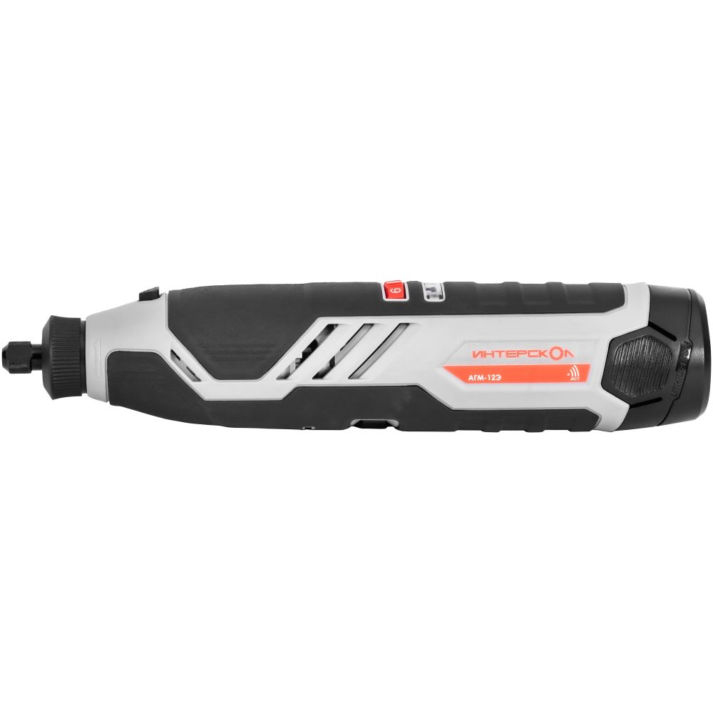 Аккумуляторный гравер ИНТЕРСКОЛ АГМ-12Э, 12 В 25000 об/мин, с 2 АКБ 2 Ач и ЗУ, в кейсе (809.2.2.70)