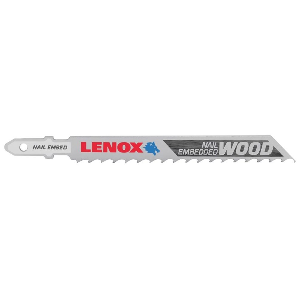 Пилка для лобзика Lenox® 1991406, по дереву с гвоздями, B406T, 102мм, 3 шт
