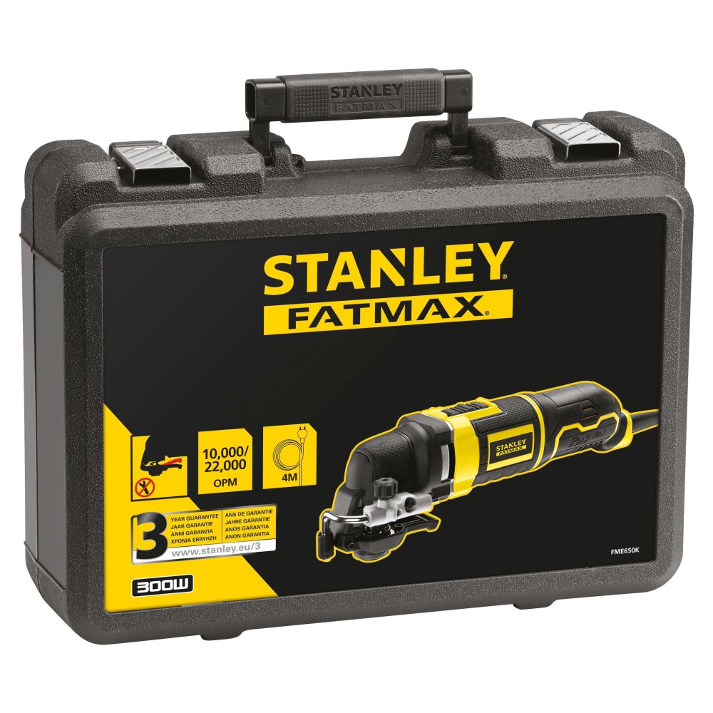 Реноватор STANLEY FATMAX FME650K, 300 Вт, 22000 кол/мин, в кейсе (FME650K-QS)