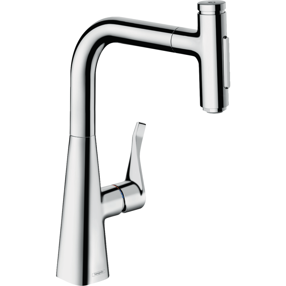 Смеситель для кухонной мойки hansgrohe Metris Select M71 240, с вытяжным душем 2jet, sBox 73817000, хром