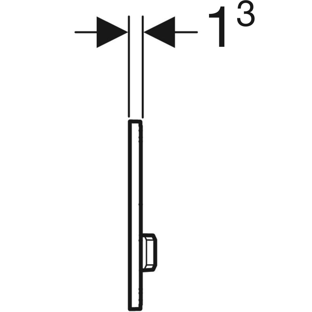 Клавиша смыва Geberit Sigma50, черный ral 9005, 115.671.DW.2