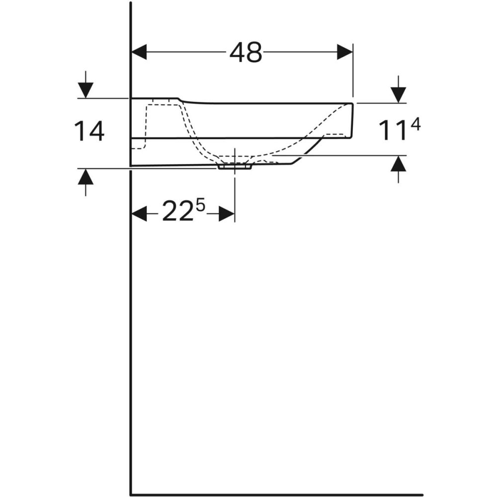 Раковина Geberit Xeno² 90 см, белый, 500.534.01.1