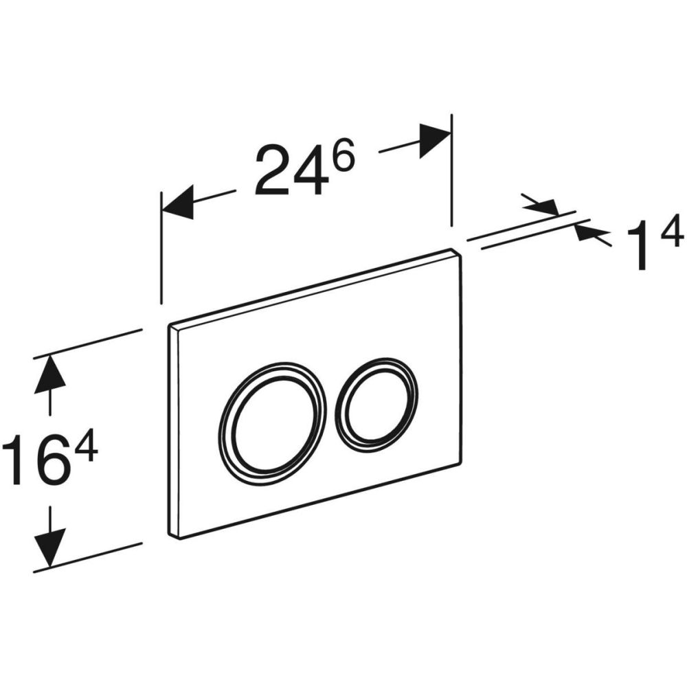 Клавиша смыва Geberit Sigma21, черная, 115.884.SJ.1