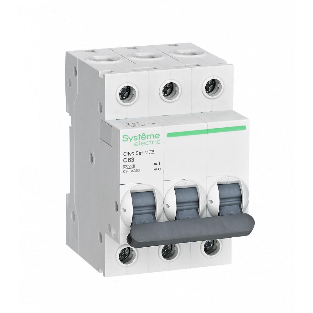 Автоматический выключатель Systeme Electric (Schneider Electric) City9 Set 3Р 63 A, тип С, 4.5 кА, C9F34363
