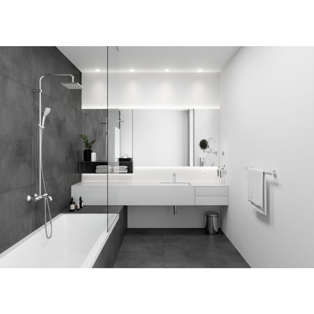 Смеситель для раковины hansgrohe Vernis Shape 100, со сливным гарнитуром 71561000, хром