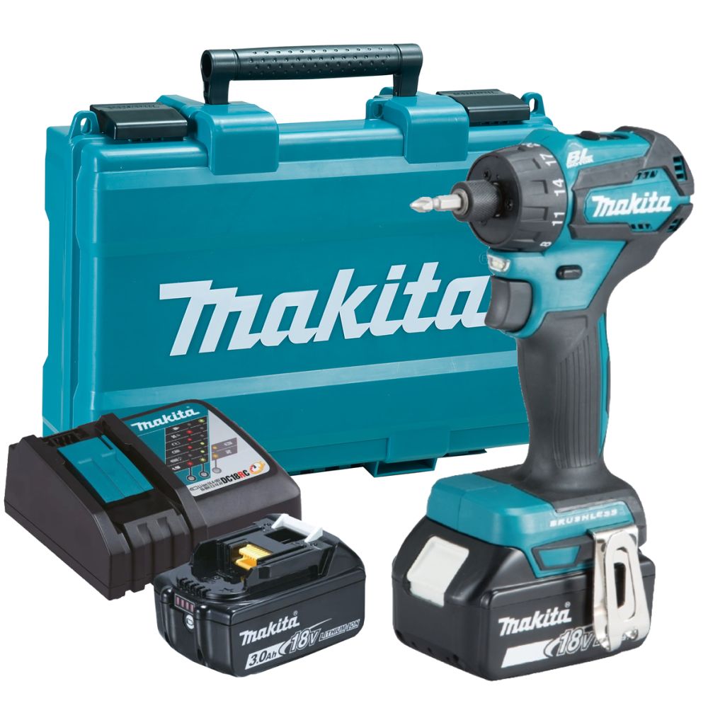 Аккумуляторная дрель-шуруповерт Makita DDF083RFE, 1700 об/мин, с 2 АКБ 3 Ач и ЗУ, в кейсе
