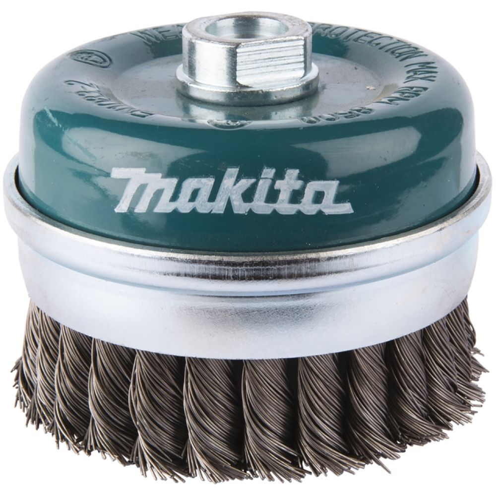 Щетка проволочная чашечная Makita (d100 мм, толщ. проволоки 0.5 мм, пучки, металл, M14х2), D-29290