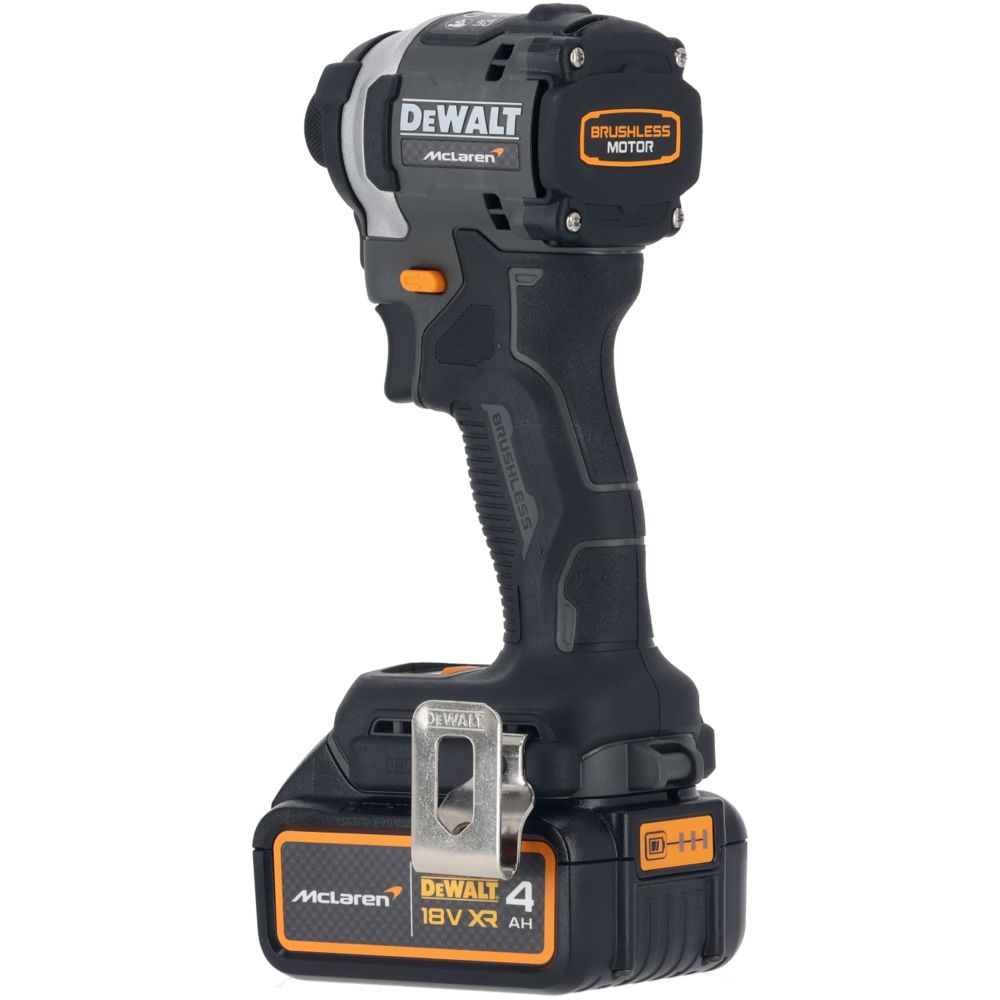 Шуруповерт DEWALT McLaren Limited Edition DCF85MM2T, 18 В, 205 Нм, 3800 уд/мин, с 2 АКБ 4 Ач и ЗУ, в кейсе TSTAK (DCF85MM2T-QW)