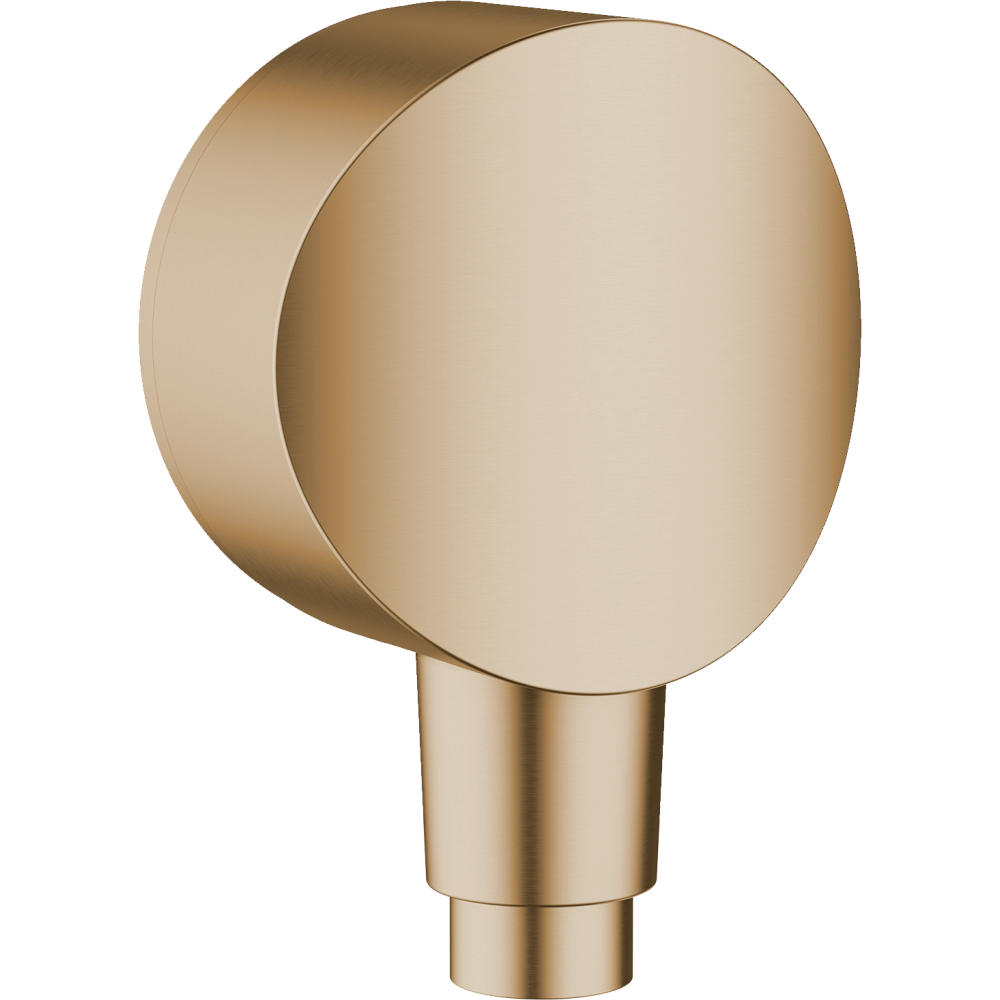 Шланговое подключение hansgrohe FixFit S с клапаном обратного тока 26453140, шлифованная бронза