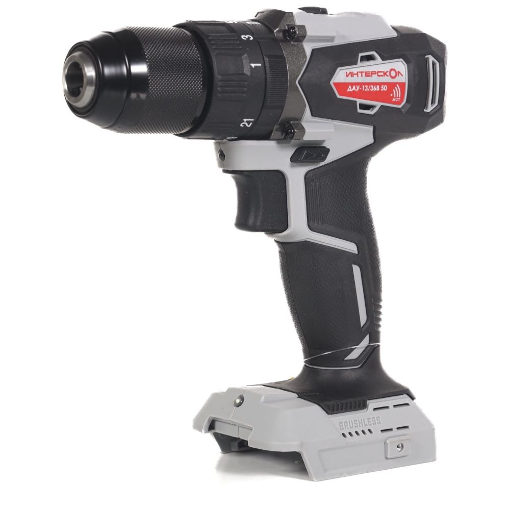 Ударная дрель-шуруповерт ИНТЕРСКОЛ ДАУ-13/36В 50, 36 В, 1700 об/мин, 25500 уд/мин, с АКБ 2.5 Ач и ЗУ (850.0.0.70-B25C)