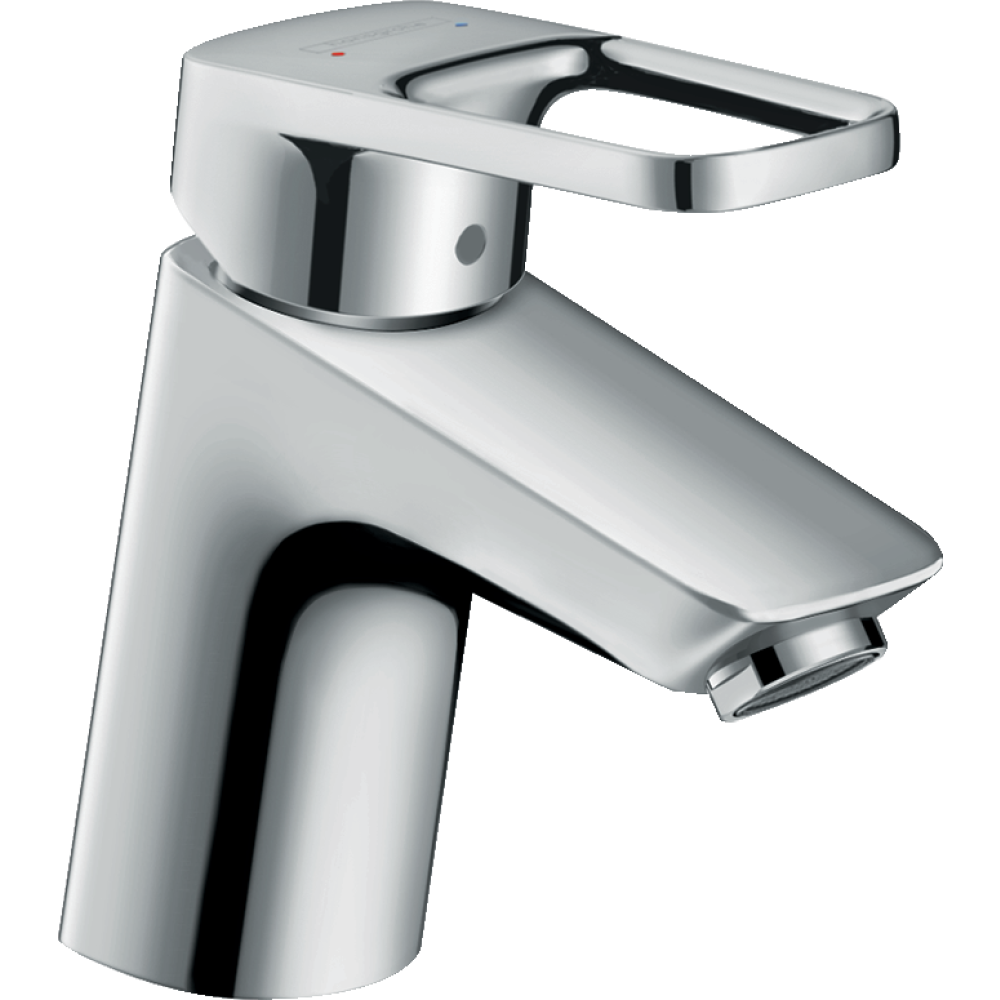 Смеситель для раковины hansgrohe Logis Loop 70 со сливным гарнитуром 71150000, хром