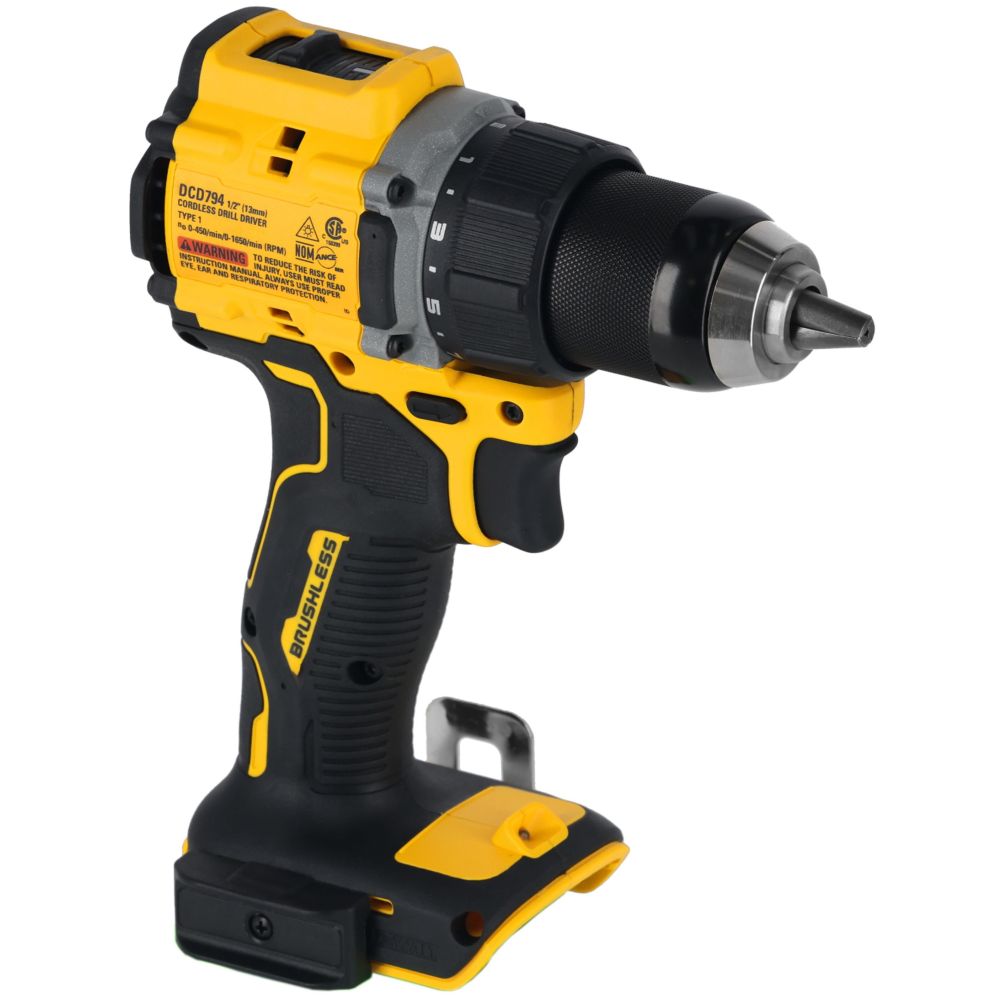 Аккумуляторная дрель-шуруповерт DEWALT DCD794NT, 18 В, 1650 об/мин, без АКБ и ЗУ, в кейсе TSTAK (DCD794NT-XJ)