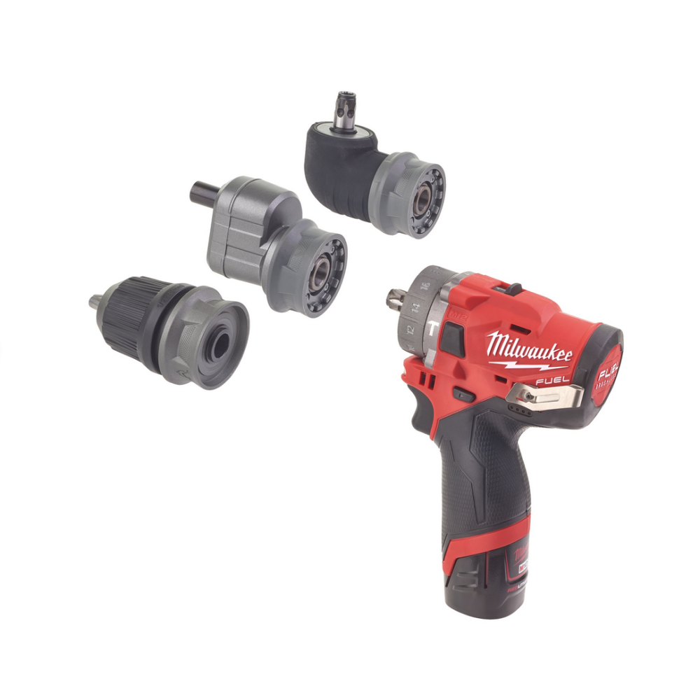 Субкомпактная ударная дрель MILWAUKEE M12 FUEL FPDXKIT-202X, кейс, 12 В, 2 АКБ 2 Ач, 4933464138